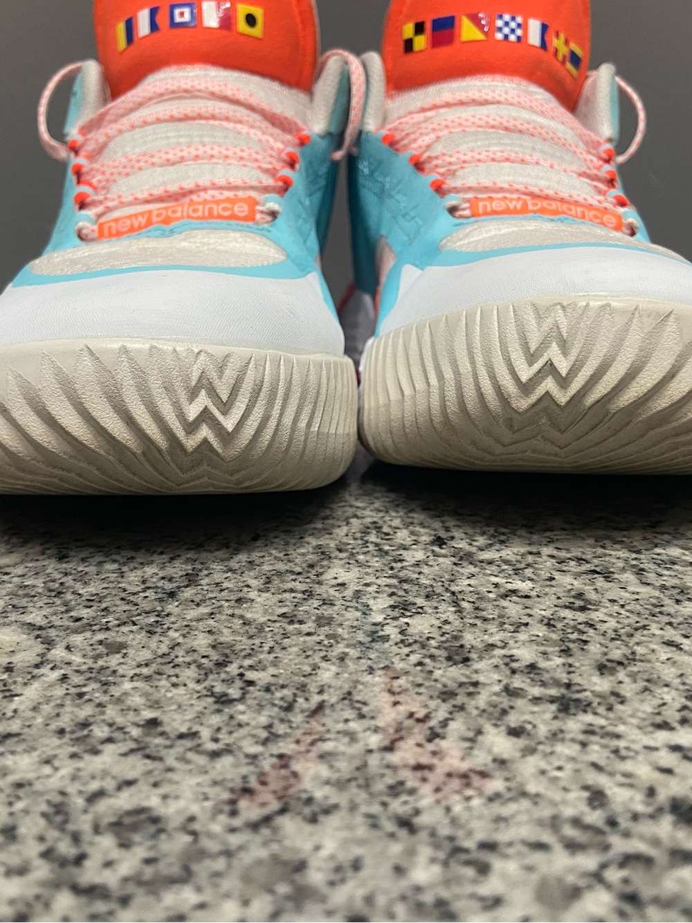 NEW BALANCE Mens KAWHI 2 Clippers 2022 White Orange Blue Sz 13 BBKLSSD2 Athletic - Picture 4 of 17